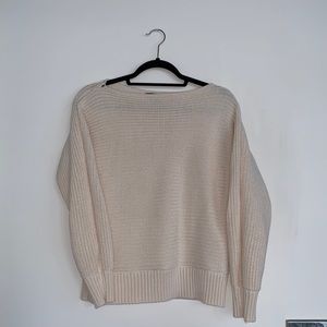 Forever 21 ivory knit boat neck sweater- S